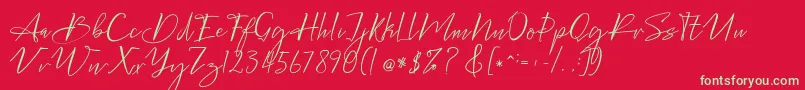 Bellgonate Font – Green Fonts on Red Background