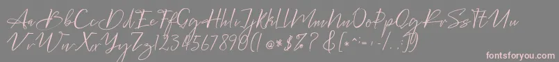 フォントBellgonate – 灰色の背景にピンクのフォント