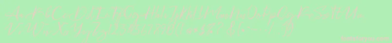 Bellgonate Font – Pink Fonts on Green Background