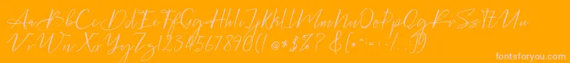 Bellgonate Font – Pink Fonts on Orange Background