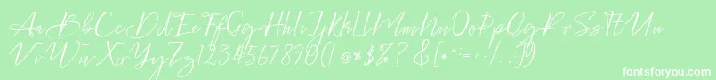 Bellgonate Font – White Fonts on Green Background