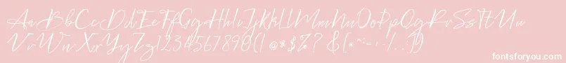 Bellgonate Font – White Fonts on Pink Background