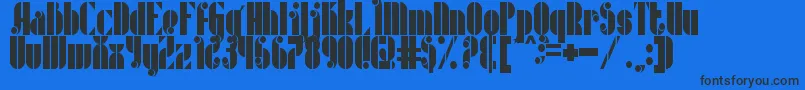 フォントMetric – 黒い文字の青い背景