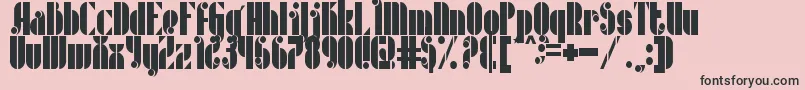 Metric Font – Black Fonts on Pink Background