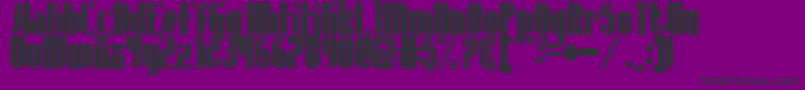 Metric Font – Black Fonts on Purple Background