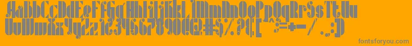 Metric Font – Gray Fonts on Orange Background