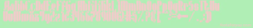 Metric Font – Pink Fonts on Green Background