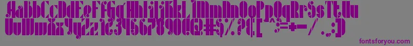 Metric Font – Purple Fonts on Gray Background