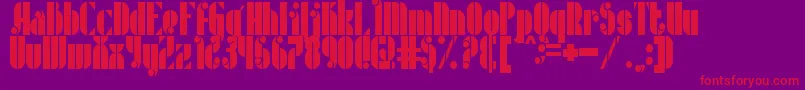 Metric Font – Red Fonts on Purple Background