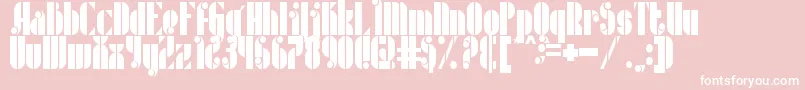 Metric Font – White Fonts on Pink Background