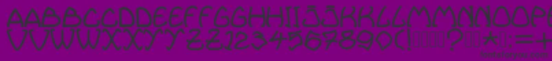 Bellhuy1891 Font – Black Fonts on Purple Background