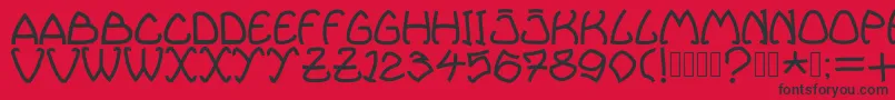 Bellhuy1891 Font – Black Fonts on Red Background