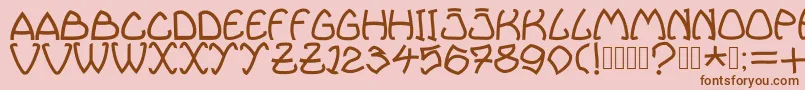 Bellhuy1891 Font – Brown Fonts on Pink Background