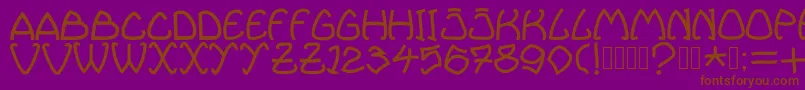 Bellhuy1891 Font – Brown Fonts on Purple Background