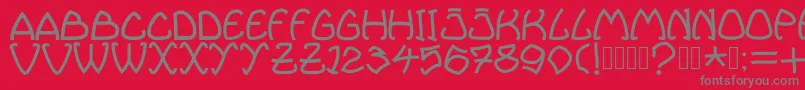 Bellhuy1891 Font – Gray Fonts on Red Background