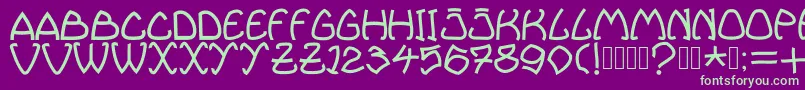 Bellhuy1891 Font – Green Fonts on Purple Background