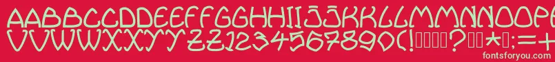 Bellhuy1891 Font – Green Fonts on Red Background