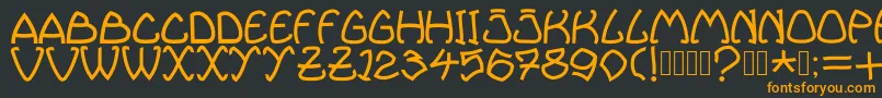 Bellhuy1891 Font – Orange Fonts on Black Background