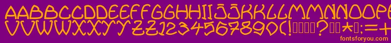 Bellhuy1891 Font – Orange Fonts on Purple Background