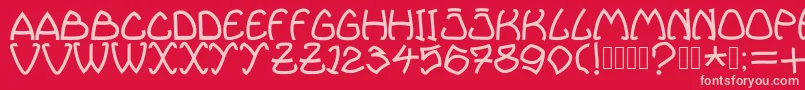 Bellhuy1891 Font – Pink Fonts on Red Background