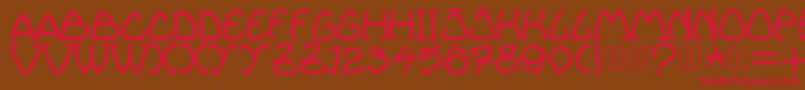 Bellhuy1891 Font – Red Fonts on Brown Background