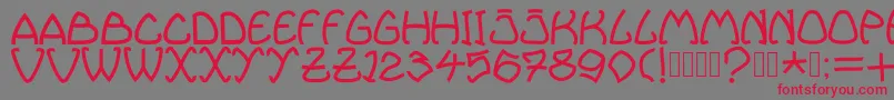Bellhuy1891 Font – Red Fonts on Gray Background