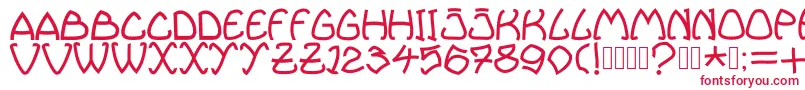 Bellhuy1891 Font – Red Fonts on White Background