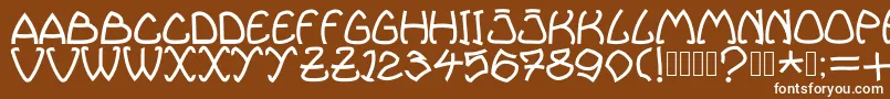 Bellhuy1891 Font – White Fonts on Brown Background