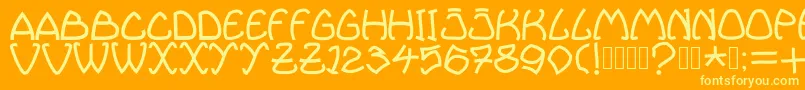 Bellhuy1891 Font – Yellow Fonts on Orange Background