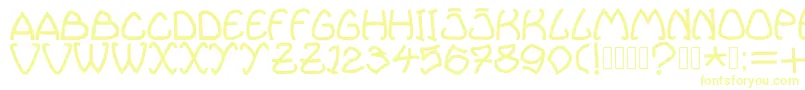 Bellhuy1891 Font – Yellow Fonts on White Background