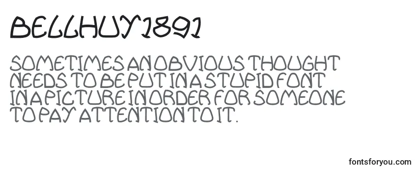 Überblick über die Schriftart Bellhuy1891