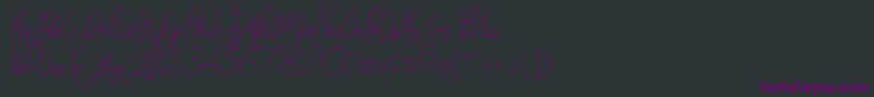 Шрифт Bellievia Script – фиолетовые шрифты на чёрном фоне