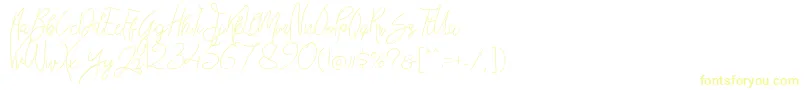 フォントBellievia Script – 黄色のフォント