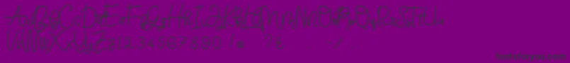 Police Bellinda Script – polices noires sur fond violet