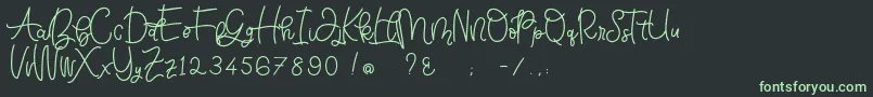 Шрифт Bellinda Script – зелёные шрифты на чёрном фоне