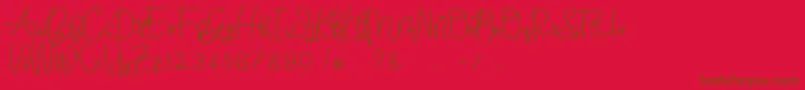 Шрифт Bellinda Script – коричневые шрифты на красном фоне