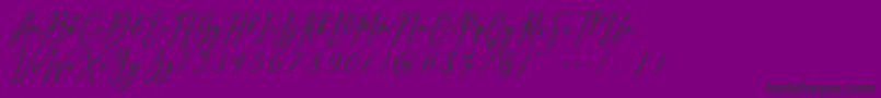 Bellindia Bold1-Schriftart – Schwarze Schriften auf violettem Hintergrund