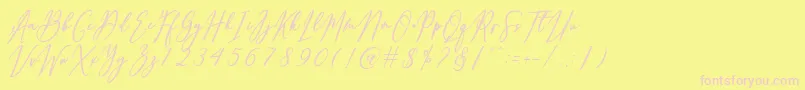 fuente Bellindia Bold1 – Fuentes Rosadas Sobre Fondo Amarillo