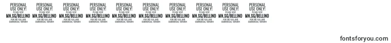 Bellino PERSONAL USE ONLY-Schriftart – Schriften für Zahlen und Nummern