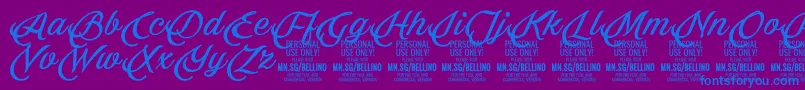 fuente Bellino PERSONAL USE ONLY – Fuentes Azules Sobre Fondo Morado