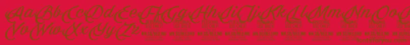 Bellino PERSONAL USE ONLY Font – Brown Fonts on Red Background
