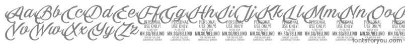 Шрифт Bellino PERSONAL USE ONLY – серые шрифты на белом фоне