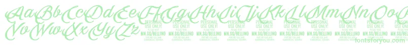 Bellino PERSONAL USE ONLY-Schriftart – Grüne Schriften
