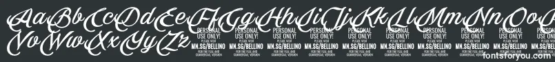 Bellino PERSONAL USE ONLY-Schriftart – Weiße Schriften auf schwarzem Hintergrund