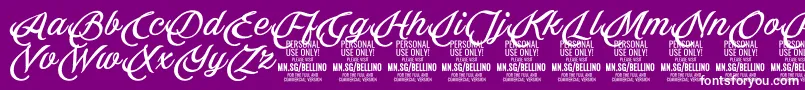 Bellino PERSONAL USE ONLY Font – White Fonts on Purple Background