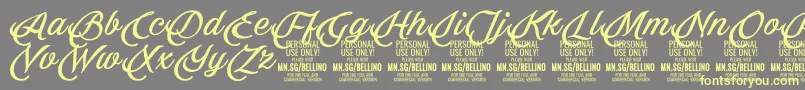 Bellino PERSONAL USE ONLY Font – Yellow Fonts on Gray Background