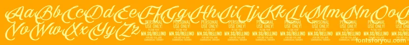 Police Bellino PERSONAL USE ONLY – polices jaunes sur fond orange