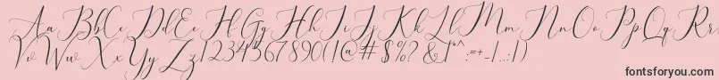 bellisa Font – Black Fonts on Pink Background