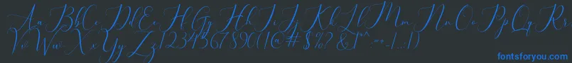 bellisa Font – Blue Fonts on Black Background