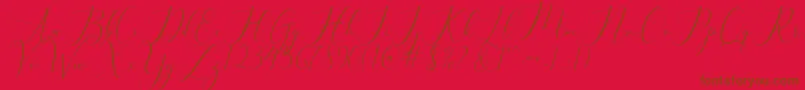 bellisa Font – Brown Fonts on Red Background